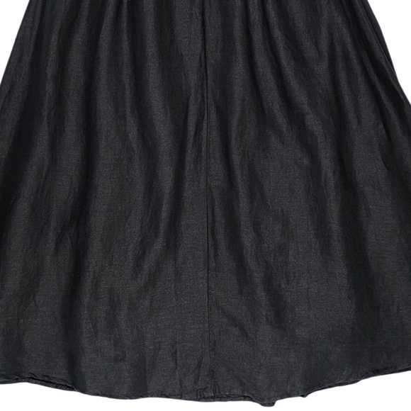 Anthropologie Linen Blend Black Maxi Skirt Size 4 - Picture 6 of 13